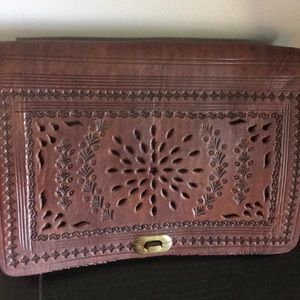 Handmade leather bag from Spain